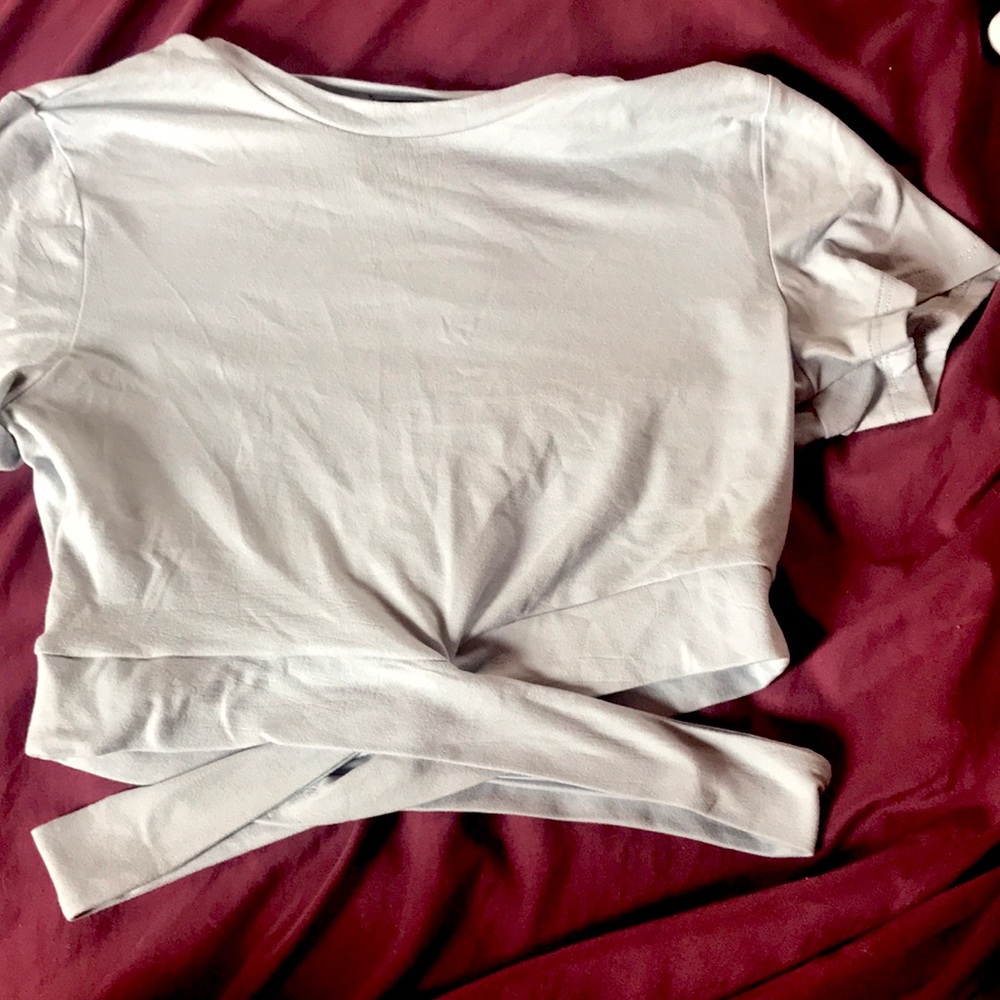 Blue cross crop top size small- true to size